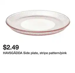 Ikea HAVSGÄDDA Side plate, stripe pattern/pink offer