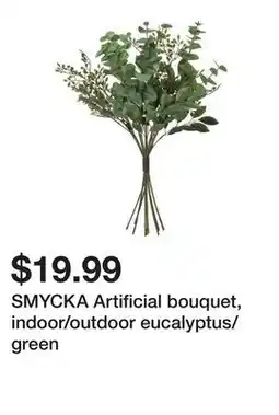 Ikea SMYCKA Artificial bouquet, indoor/outdoor eucalyptus/green offer