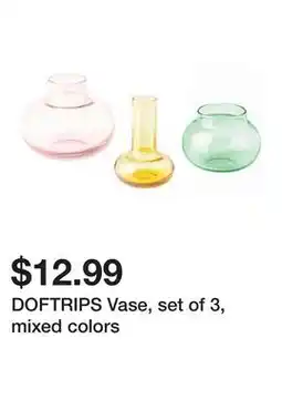 Ikea DOFTRIPS Vase, set of 3, mixed colors offer
