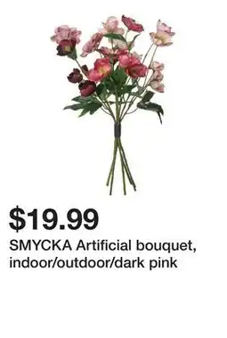 Ikea SMYCKA Artificial bouquet, indoor/outdoor/dark pink offer
