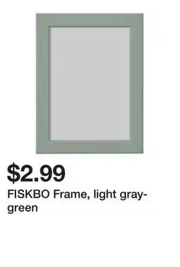 Ikea FISKBO Frame, light gray-green offer
