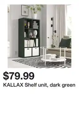 Ikea KALLAX Shelf unit, dark green offer