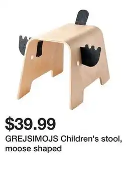 Ikea GREJSIMOJS Children's stool, moose shaped offer