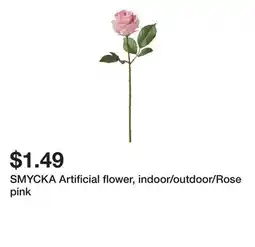 Ikea SMYCKA Artificial flower, indoor/outdoor/Rose pink offer