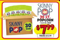 Ollie's SKINNY POP 30 CT. POPCORN offer