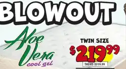 Ollie's ALOE VERA COOL GEL TWIN SIZE offer