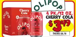 Ollie's OLIPOP 4 PK./12 OZ. CHERRY COLA offer