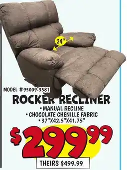 Ollie's ROCKER RECLINER offer