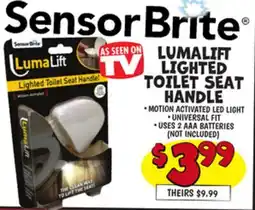 Ollie's Sensor Brite LUMALIFT LIGHTED TOILET SEAT HANDLE offer