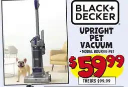 Ollie's BLACK + DECKER UPRIGHT PET VACUUM offer
