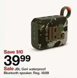 Target JBL Go4 waterproof Bluetooth speaker offer