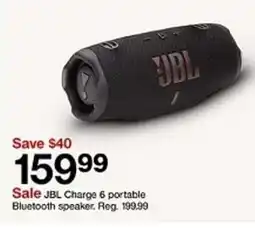 Target JBL Charge 6 portable Bluetooth speaker offer
