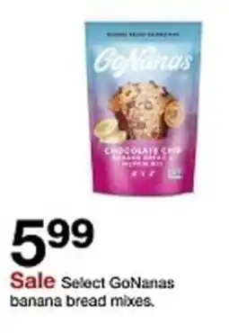 Target Select GoNanas banana bread mixes offer