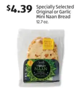 Aldi Specially Selected Original or Garlic Mini Naan Bread offer