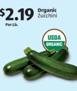 Aldi Organic Zucchini offer