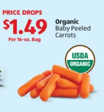 Aldi Organic Baby Peeled Carrots offer