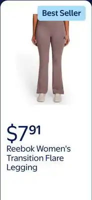 Walmart Reebok Women's and Women's Plus Transition Flare Legging offer
