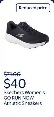Walmart Skechers Women's GO RUN NOW - Calmut Comfort Athletic Sneakers offer