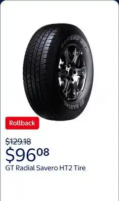 Walmart GT Radial Savero HT2 P245/60R18 104H Light Truck & SUV Tire offer