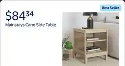 Walmart Mainstays Cane Side Table, Spring Pine offer