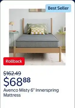 Walmart Avenco Misty 6 Medium Innerspring Mattress, Twin Size offer