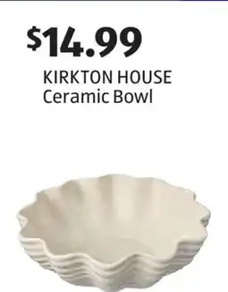 Aldi KIRKTON HOUSE Ceramic Bowl offer
