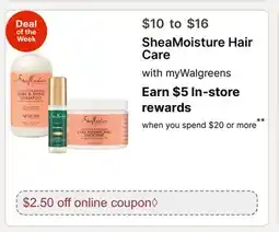 Walgreens SheaMoisture Hair Care offer