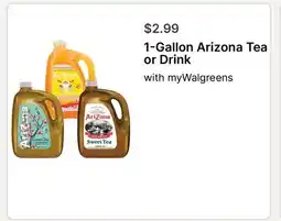 Walgreens 1-Gallon Arizona Tea or Drink offer