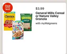 Walgreens General Mills Cereal or Nature Valley Granola offer