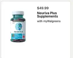 Walgreens Neuriva Plus Supplements with myWalgreens offer