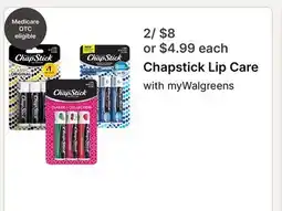 Walgreens Chapstick Lip Care offer