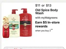 Walgreens Old Spice Body Wash offer
