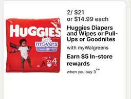 Walgreens Huggies Diapers and Wipes or Pull-Ups or Goodnites offer