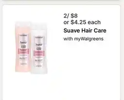 Walgreens Suave Hair Care offer