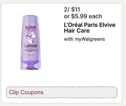 Walgreens L'Oréal Paris Elvive Hair Care offer