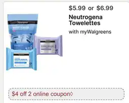 Walgreens Neutrogena Towelettes offer
