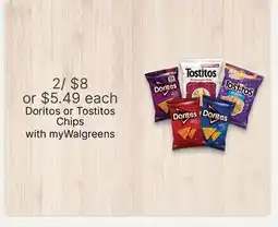 Walgreens Doritos or Tostitos Chips offer