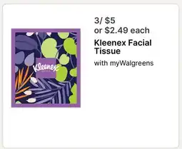 Walgreens Kleenex Facial Tissue offer