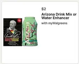 Walgreens Arizona Drink Mix or Water Enhancer offer