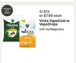 Walgreens Vicks VapoCool or VapoDrops offer