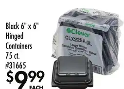 Smart & Final Black 6 x 6 Hinged Containers offer