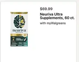Walgreens Neuriva Ultra Supplements, 60 ct offer