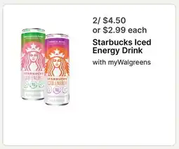 Walgreens Starbucks Iced Energy Drink offer