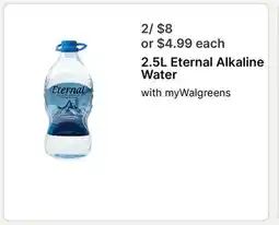 Walgreens 2.5L Eternal Alkaline Water offer