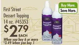 Smart & Final First Street Dessert Topping offer