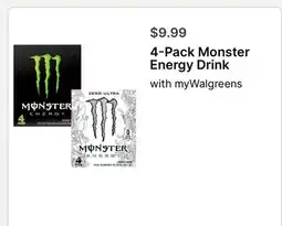 Walgreens 4-Pack Monster Energy Drink offer