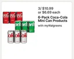 Walgreens Coca-Cola Mini Can Products offer