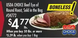 Smart & Final USDA CHOICE Beef Eye of Round Roast offer