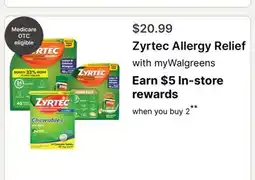Walgreens Zyrtec Allergy Relief offer