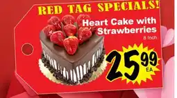 Superior Grocers Heart Cake with Strawberries offer